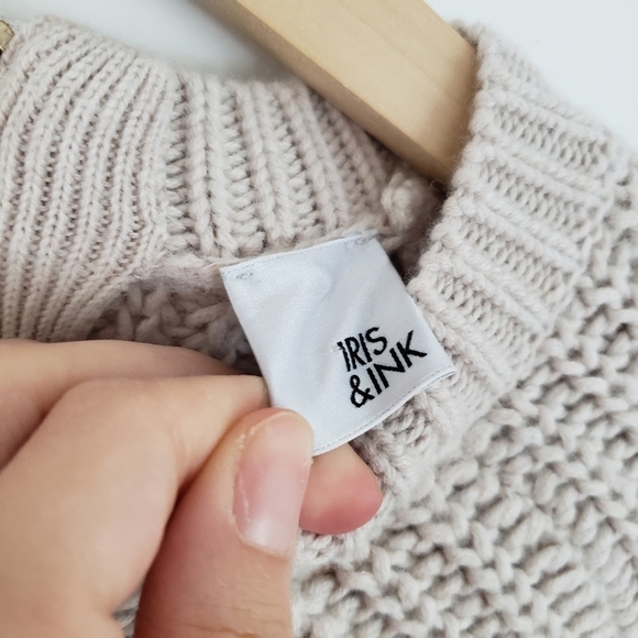 Iris & Ink Amelia Wool Cotton Knit Sweater - Picture 4 of 7